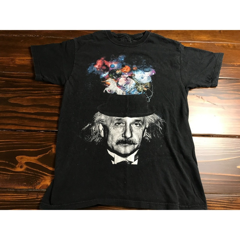 Einstein Shirt, Men's Size Medium, Black, Einstein Space, Crew Neck